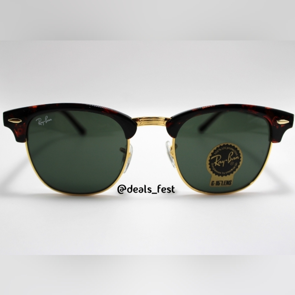 Model Display RayBan Clubmaster Green G15 RB3016 Tortoiseshell - Picture 6 of 16